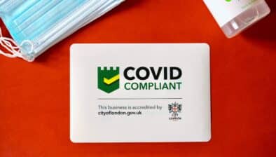 Covid Compliant Accreditation Sticker from the City of London