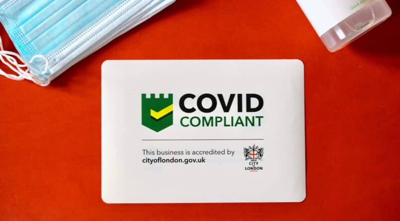 Covid Compliant Accreditation Sticker from the City of London